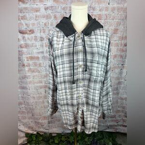 American Eagle Charcoal Jacket with Plaid Interior